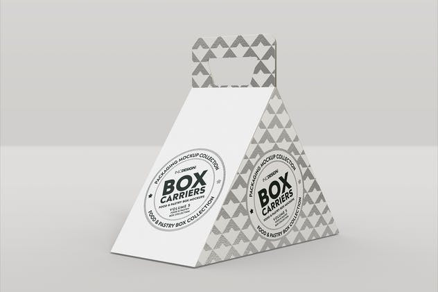 食品糕点盒样机模板第5卷 Food Pastry Boxes Vol.5:Carrier Boxes Mockups插图(10)