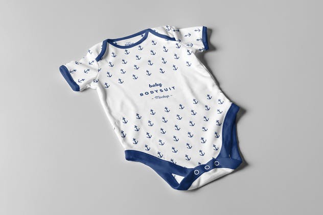婴儿连体衣服装样机 Baby Bodysuit Mock-up插图(3)