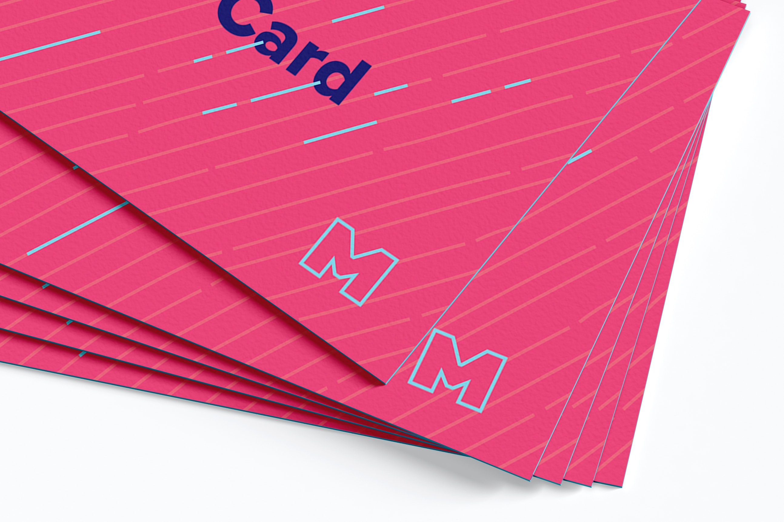 UK标准规格企业名片印刷效果图样机02 UK Business Cards Mockup 02插图(1)