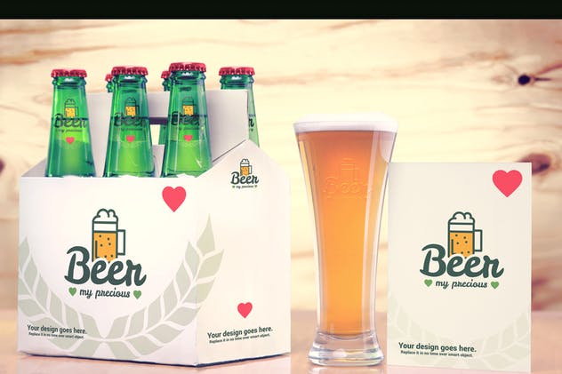啤酒包装&品牌VI样机模板 Beer Package & Branding Mock-ups插图(9)