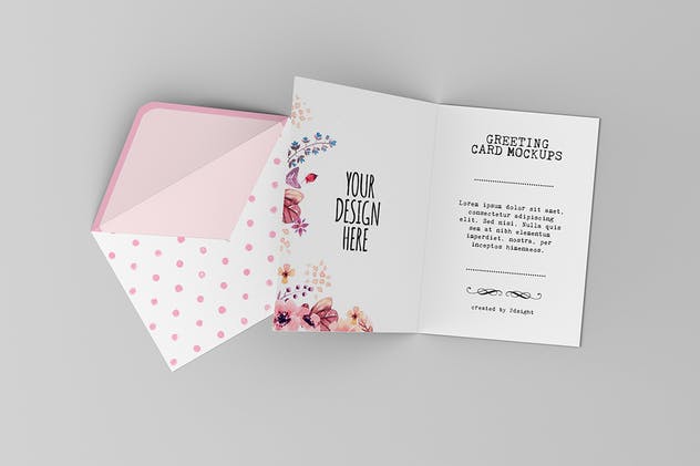 邀请函/贺卡印刷品样机V3 Invitation & Greeting Card Mockups v3插图(9)