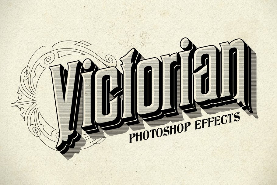 12种复刻十九世纪文本图层样式 Photoshop Victorian Styles插图