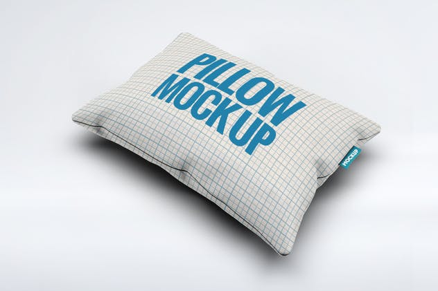 织物头枕靠枕印花设计样机模板 Fabric Pillow Mock-Up插图(1)