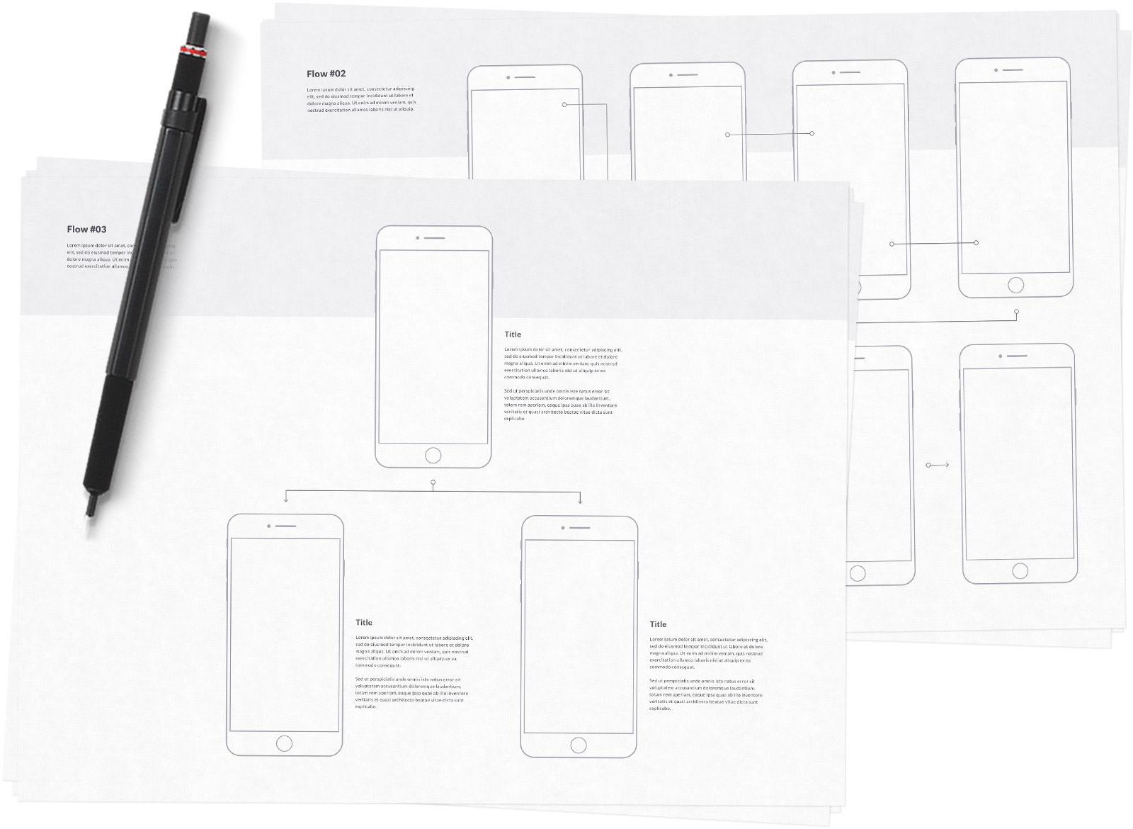 90+手机 APP 界面线框图套件 Mobile Wireframe Kit [AI&Sketch]插图(3)