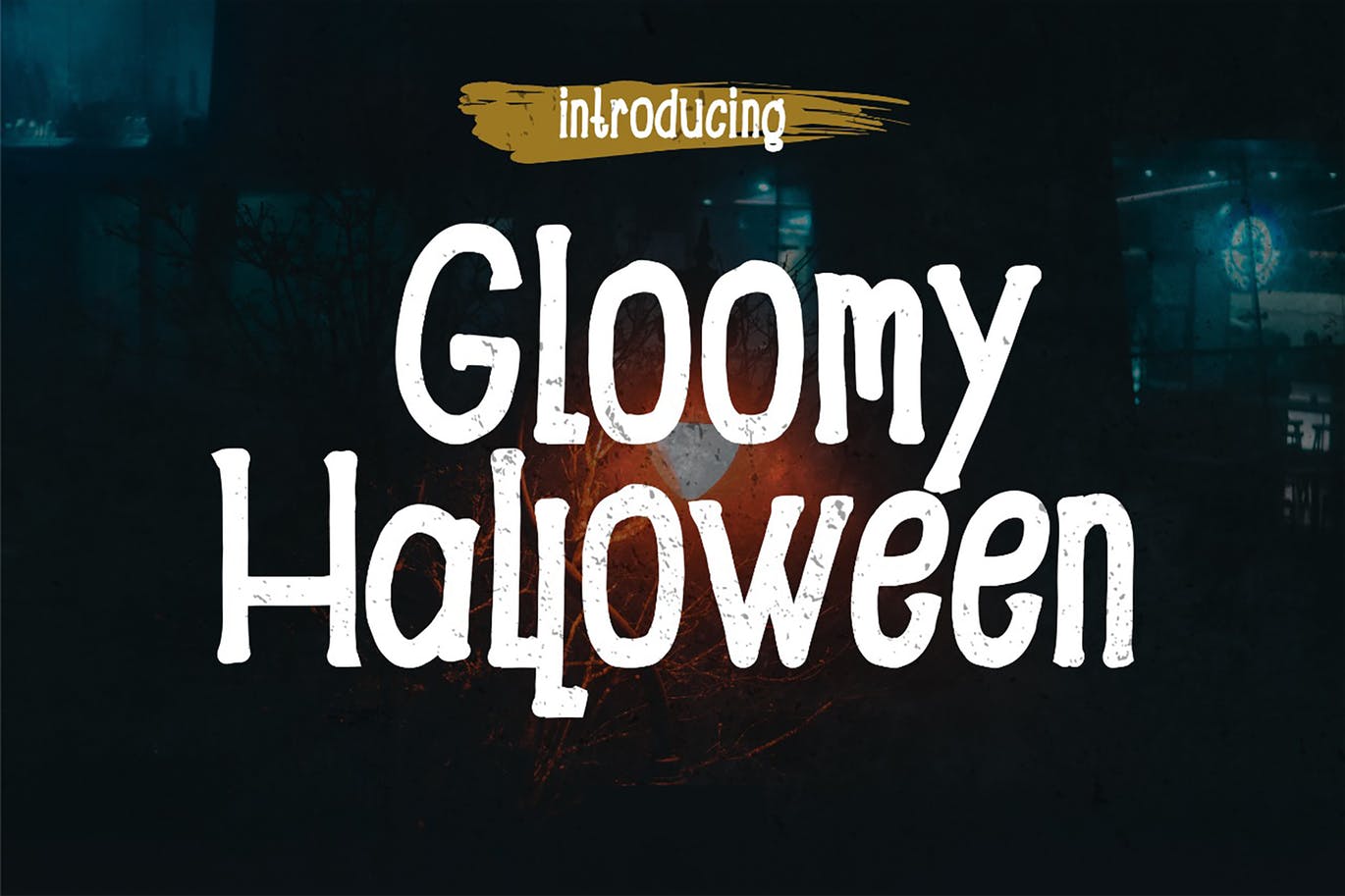 万圣节主题设计英文无衬线字体 Gloomy – Halloween Font插图