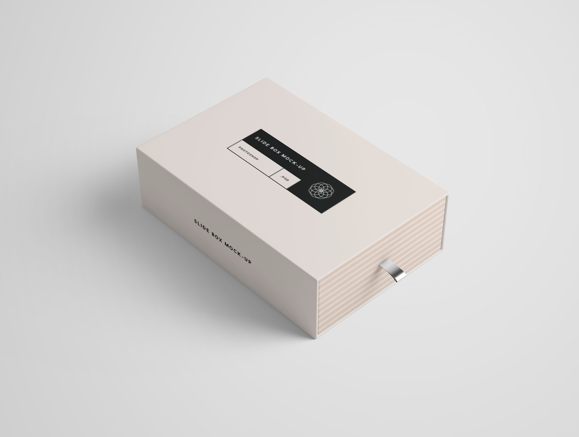 矩形抽屉式包装盒礼品盒包装设计效果图样机 Rectangle Slide Box Mockup插图