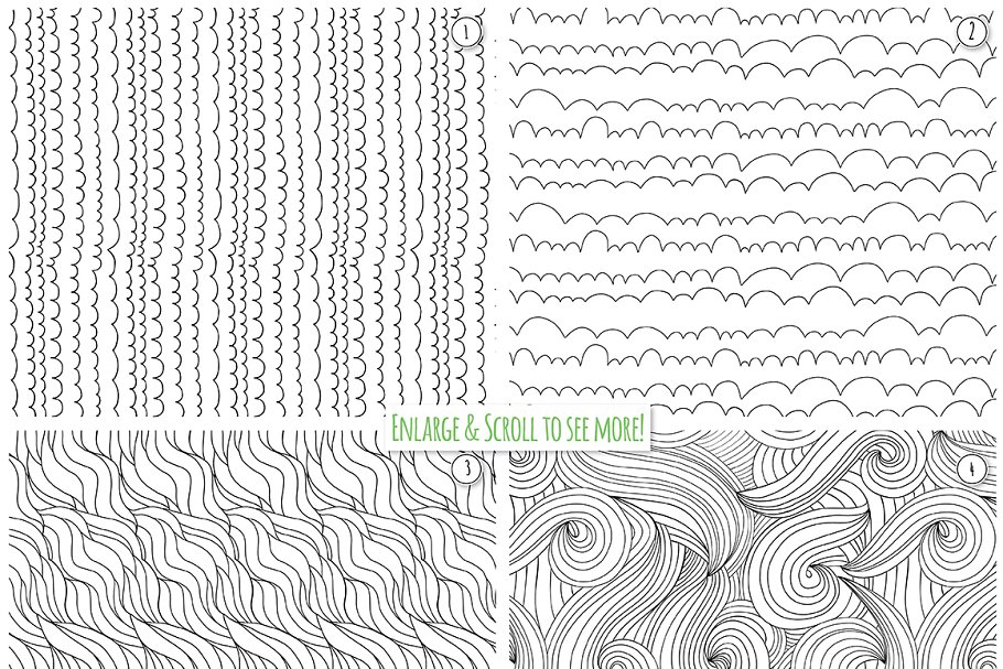 工匠级线条构图图案纹理 Artisan Line Repeat Patterns插图(2)