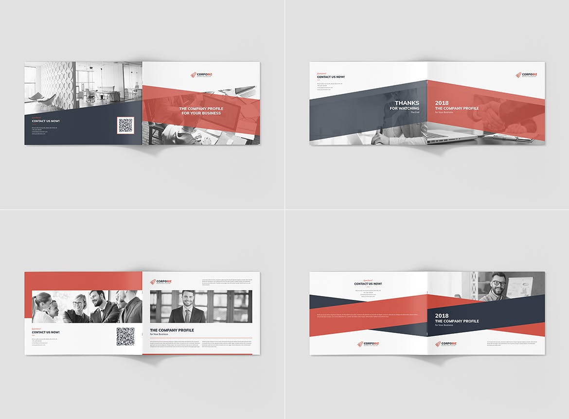横板商业和企业公司简介企业画册设计模板 CorpoBiz – Business and Corporate Landscape插图(12)