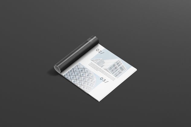 时尚方形广告杂志样机模板 Magazine Mockup – Square插图(9)