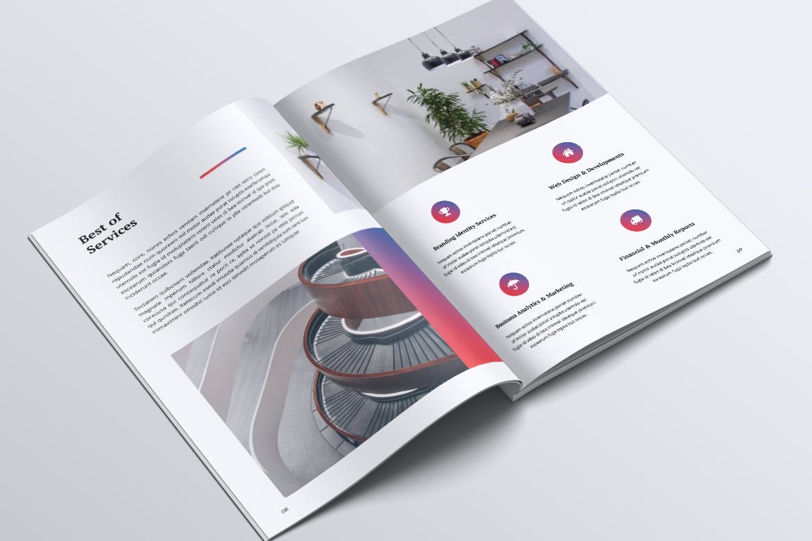 创意代理公司简介&案例介绍企业画册设计模板 FURY Creative Agency Company Profile Brochures插图(4)