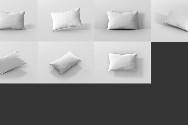 时尚多彩矩形卧室沙发枕头样机 Pillow Mockup – Rectangle插图(9)