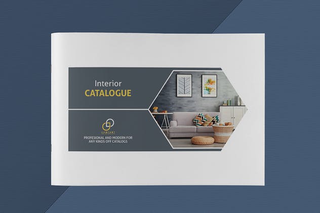 A5尺寸产品目录产品手册设计模板素材 A5 Modern Catalogue Template插图(1)