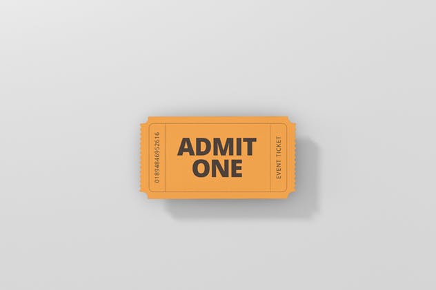 小尺寸活动门票/入场券样机模板 Event Ticket Mockup – Small Size插图(9)