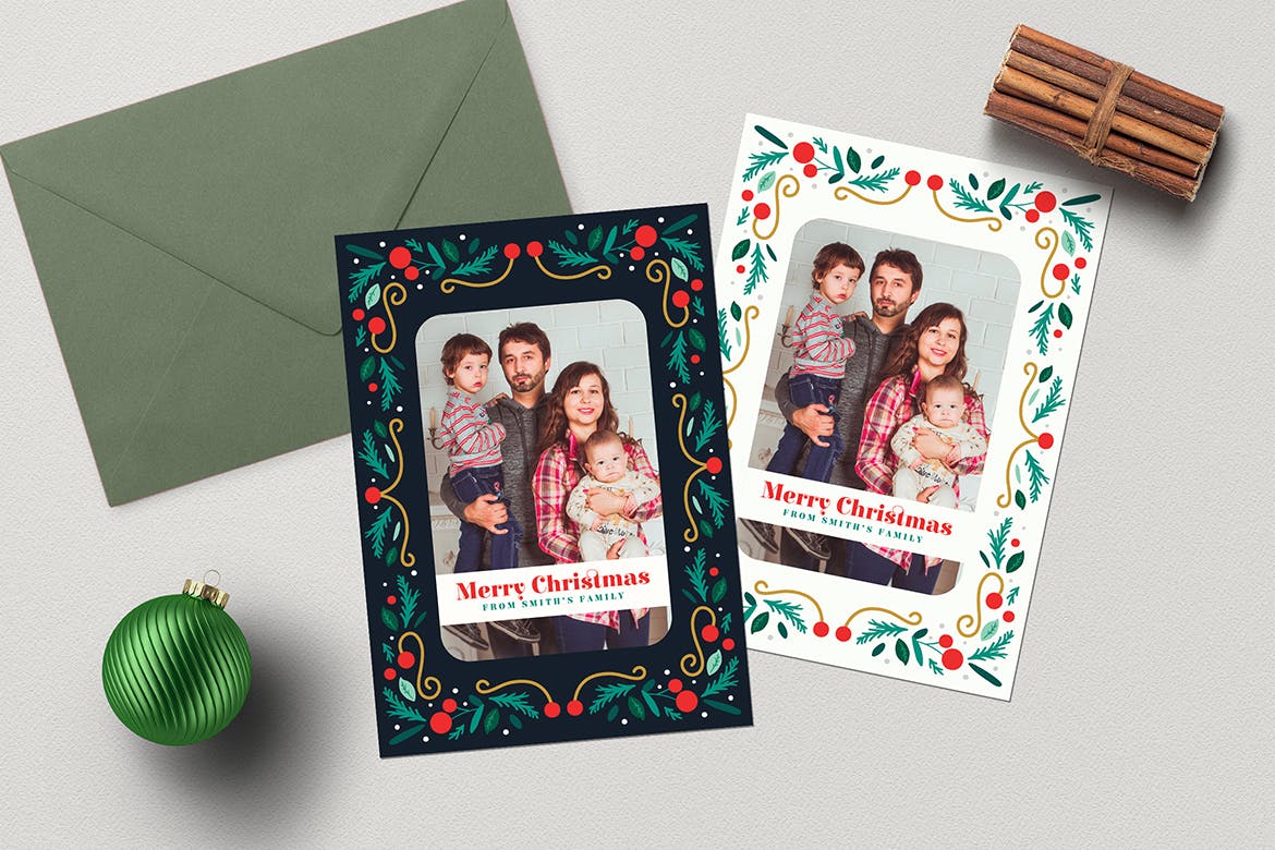 圣诞节照片明信片&Instagram贴图设计模板 Christmas PhotoCards +Instagram Post插图(3)