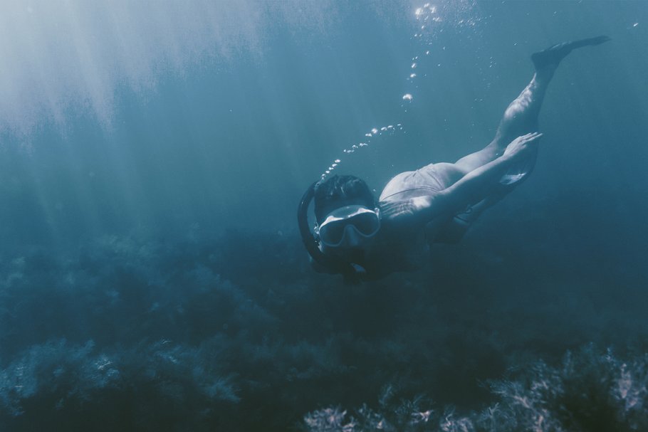 潜水主题高清照片素材 Young woman underwater Photo Bundle.插图(13)