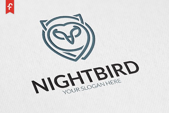 猫头鹰图形Logo模板 Night Bird Logo插图