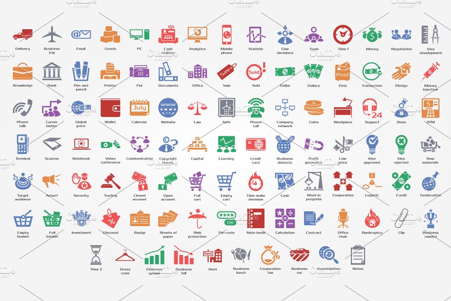 企业商务主题图标合集 Business Icons插图(1)