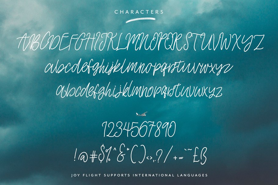 豪迈流畅钢笔英文书法字体下载 Joy Flight Script Font插图(7)