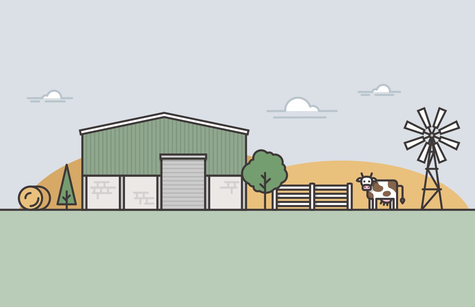 手绘农场元素矢量形状 Farm Vector Illustrations插图(2)