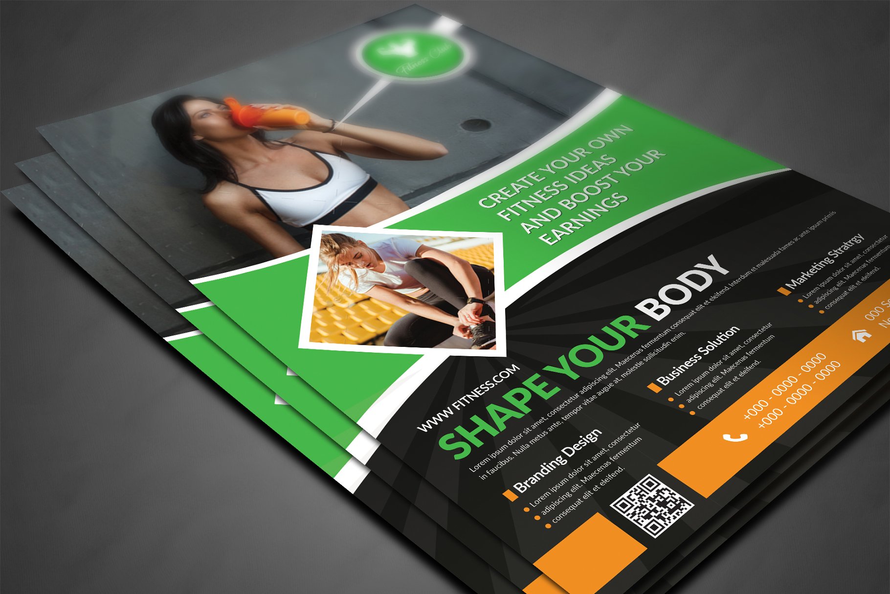 健身俱乐部宣传推广海报设计模板 Fitness Flyer插图(2)