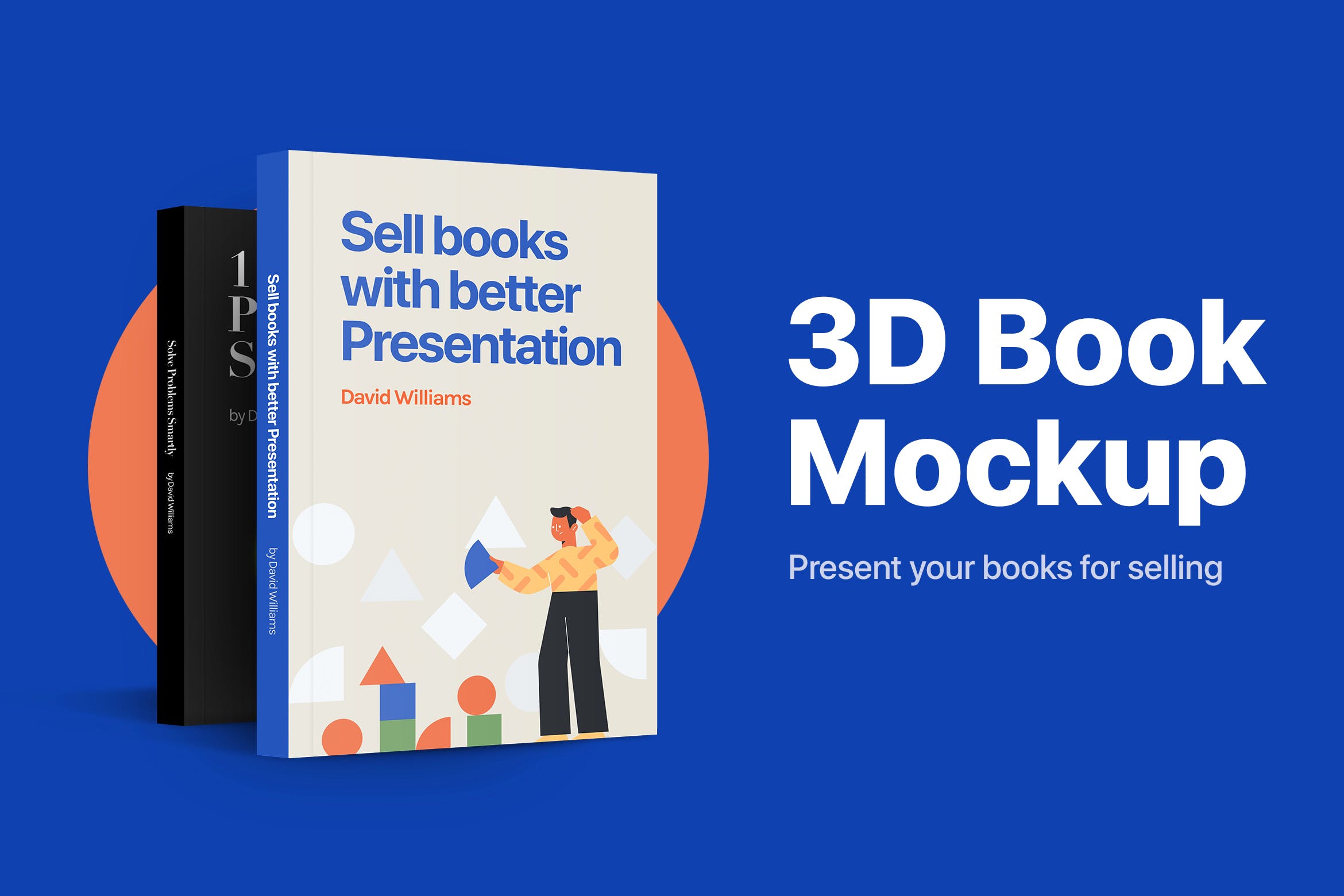 图书设计3D效果图样机模板 3D Book Mockup插图