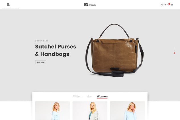 时尚箱包品牌电商网站PSD模板 Evon – eCommerce PSD Template插图(11)