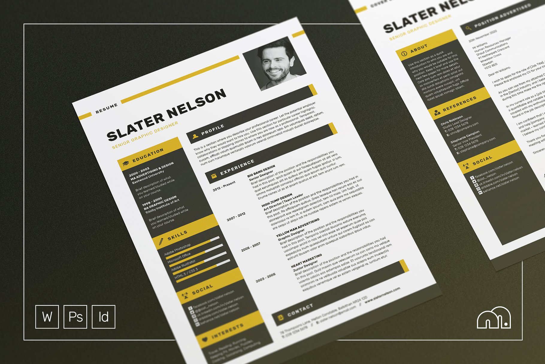 极简主义风格求职简历模板 Slater – Resume/CV插图