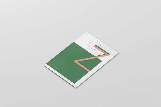 Z字母三折页宣传册样机 Z-Fold Brochure Mockup – Din A4 A5 A6插图(6)