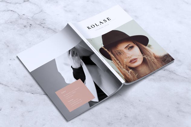 极简主义时尚服饰品牌产品手册INDD模板 KOLASE Minimal Fashion Lookbook插图(1)