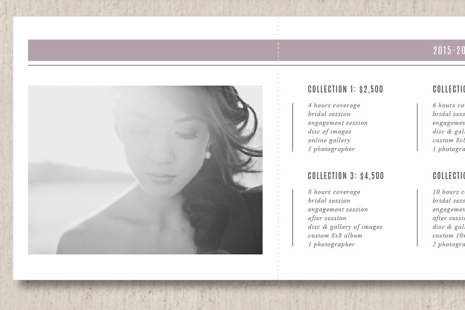摄影服务套餐设计模板 Photo Marketing Trifold Card插图(3)