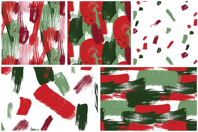 圣诞节节日氛围多彩液体飞溅图案素材 Color Splash Patterns – Christmas Edition插图(7)