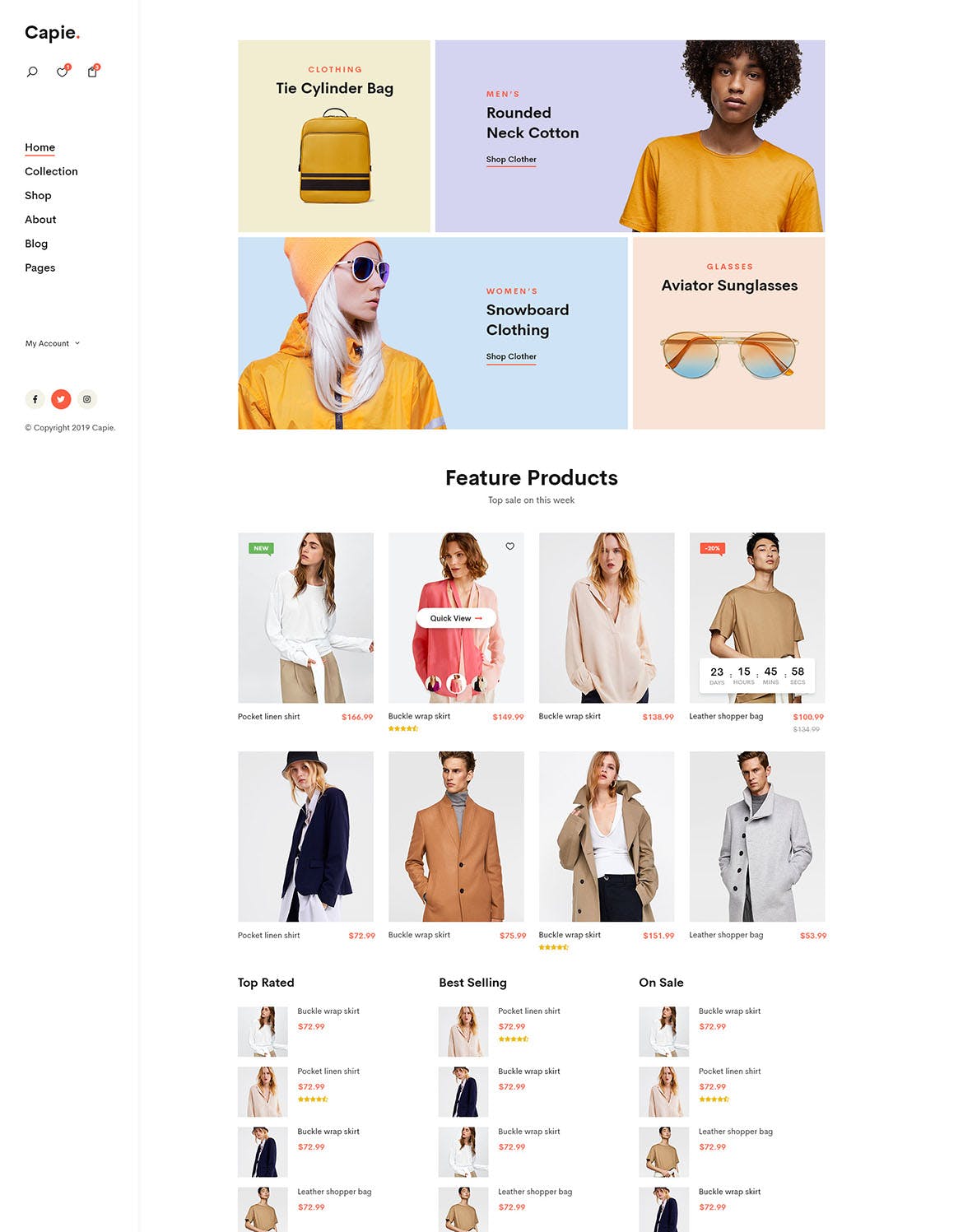 简约时尚设计风格电商网站设计PSD模板 Capie | Minimalist eCommerce PSD Template插图(10)
