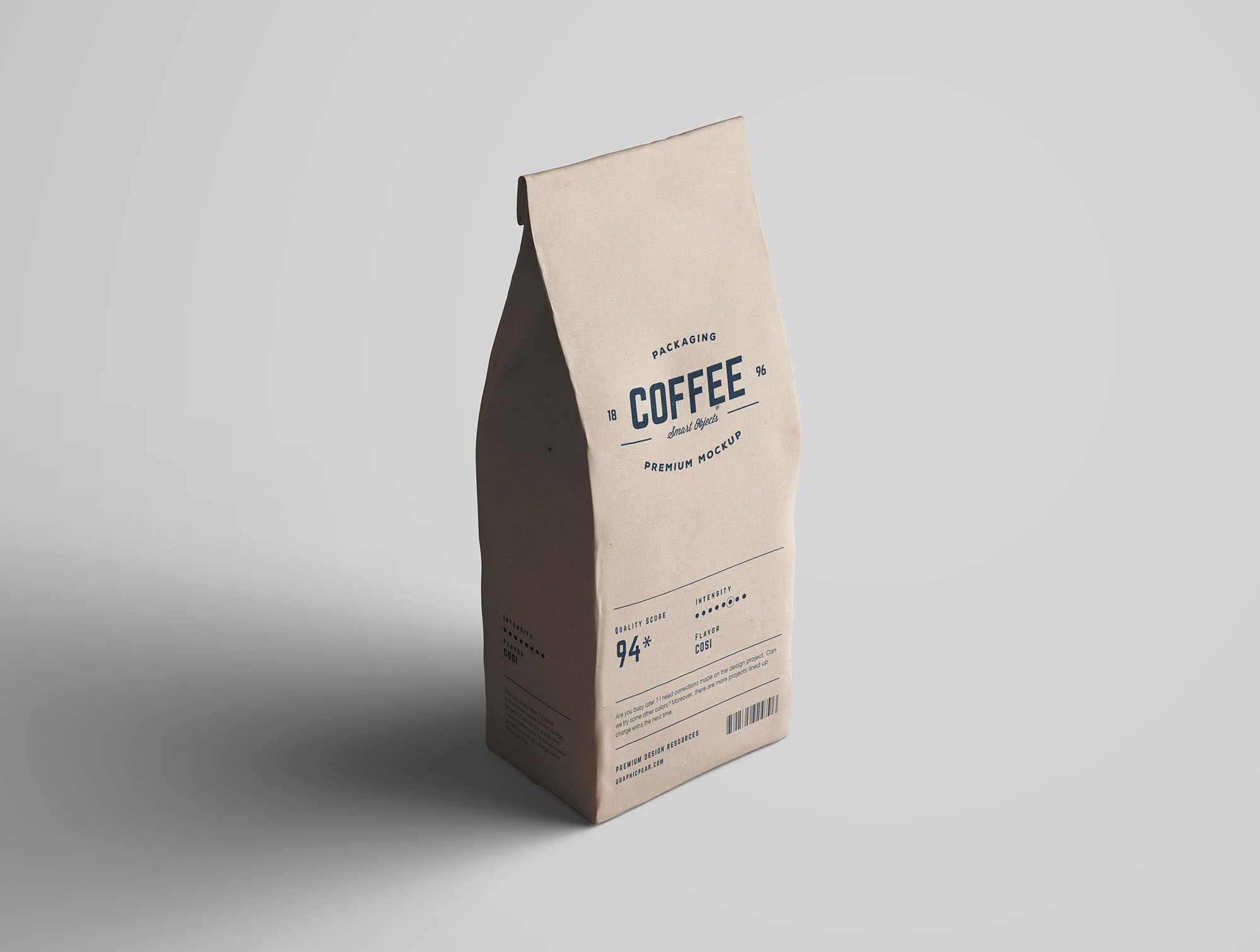 咖啡纸杯＆咖啡豆牛皮纸包装袋设计样机 Coffee Package Mockup插图(2)