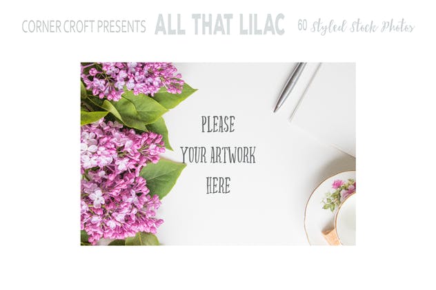 紫丁香花装饰场景背景照片 Lilac Styled Stock Photo Bundle插图(5)