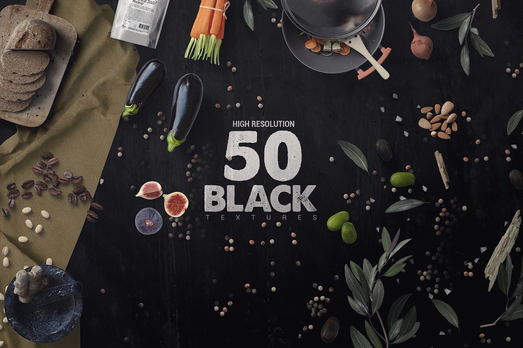 50款高品质的黑色纹理素材 50 Black Textures vol.4 [jpg]插图(6)