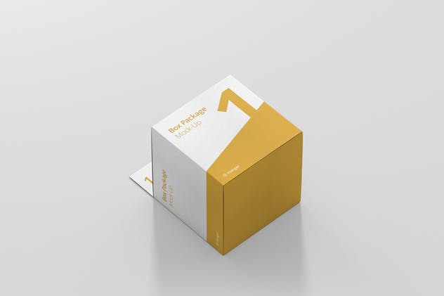 药物方形包装盒样机展示模板 Package Box Mockup – Square with Hanger插图(3)