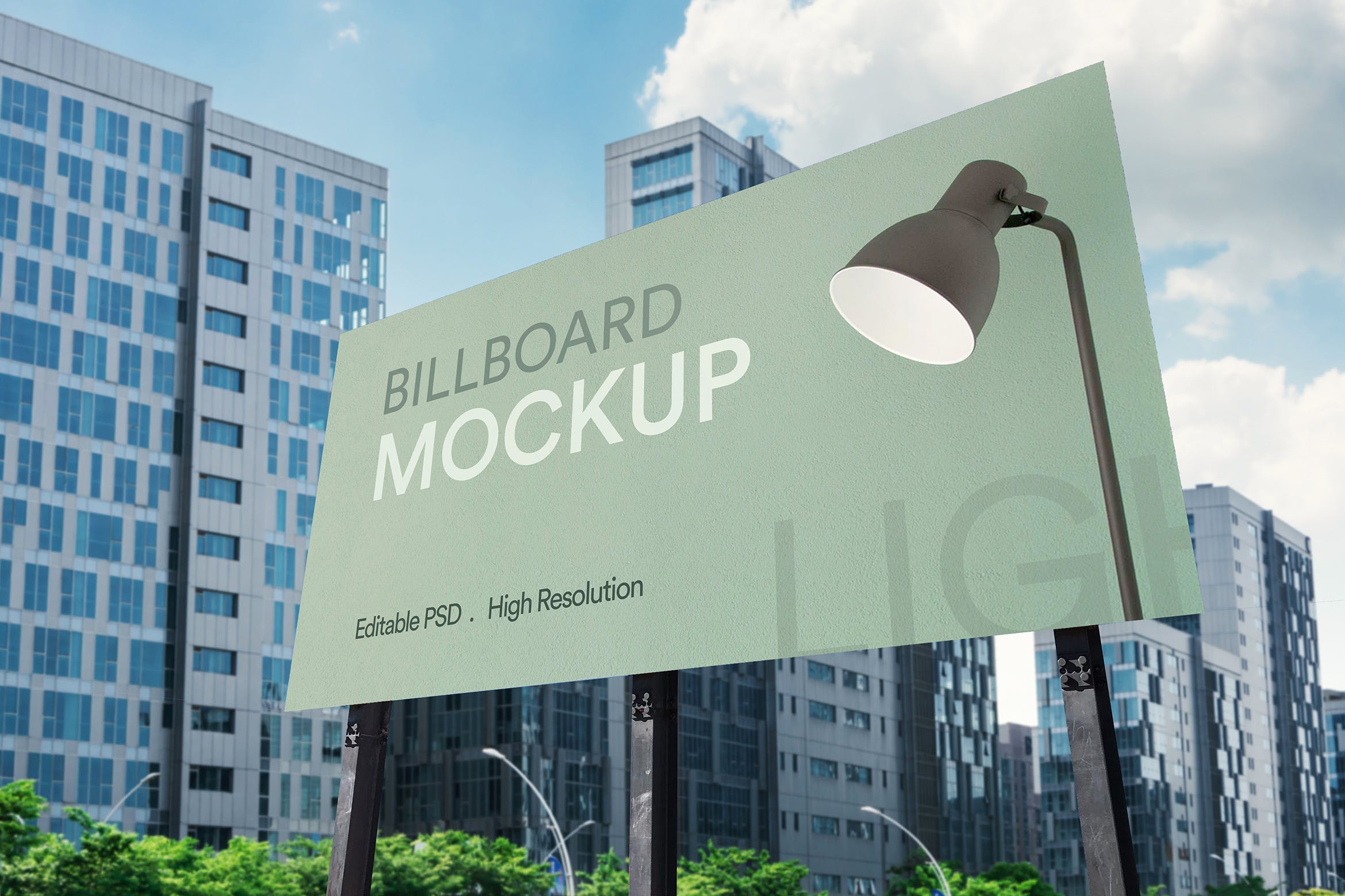 户外简易设计广告牌样机v2 Advertisement Billboard Mockup Vol 02插图