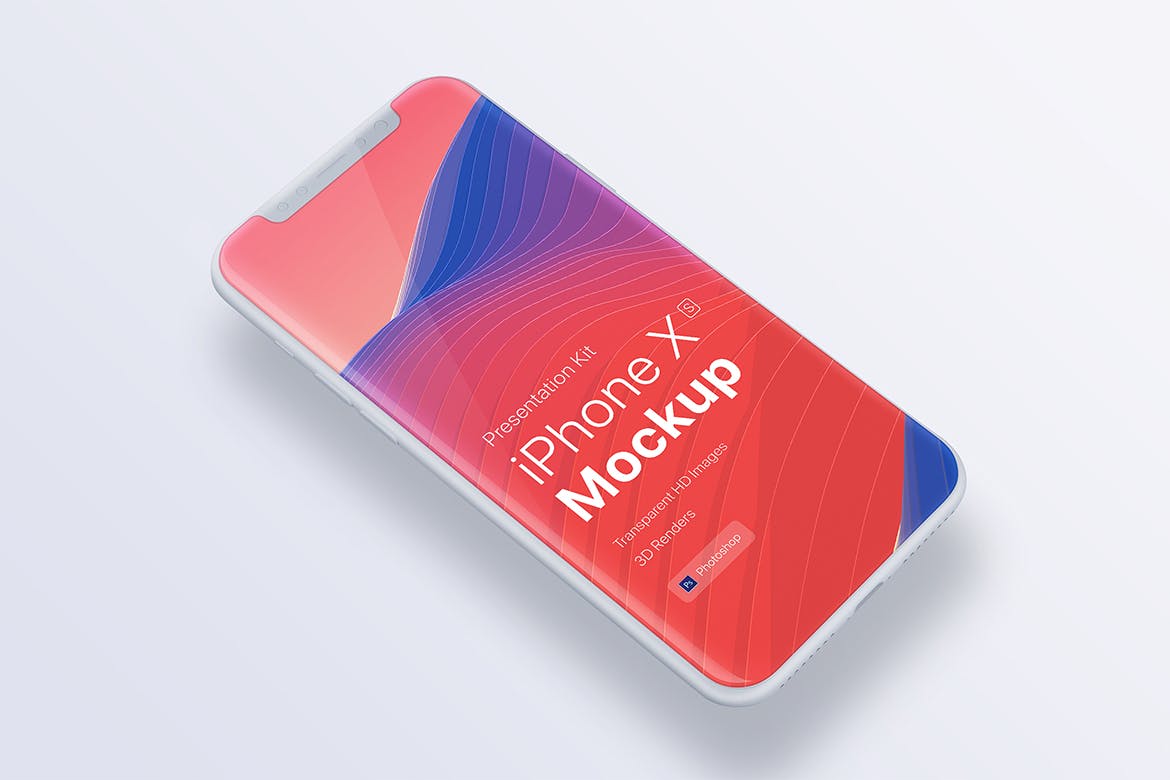 五种颜色iPhone XS手机APP设计效果图预览样机 iPhone XS app mobile Mock-Up插图(5)