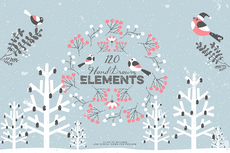 圣诞节设计物料素材包 Christmas Elements Toolkit Vol.2插图(1)