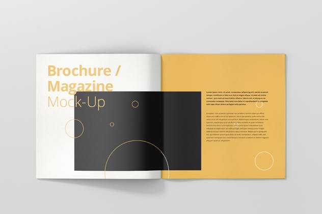 方形小册/杂志排版设计样机模板 Square Brochure / Magazine Mock-Up插图(10)