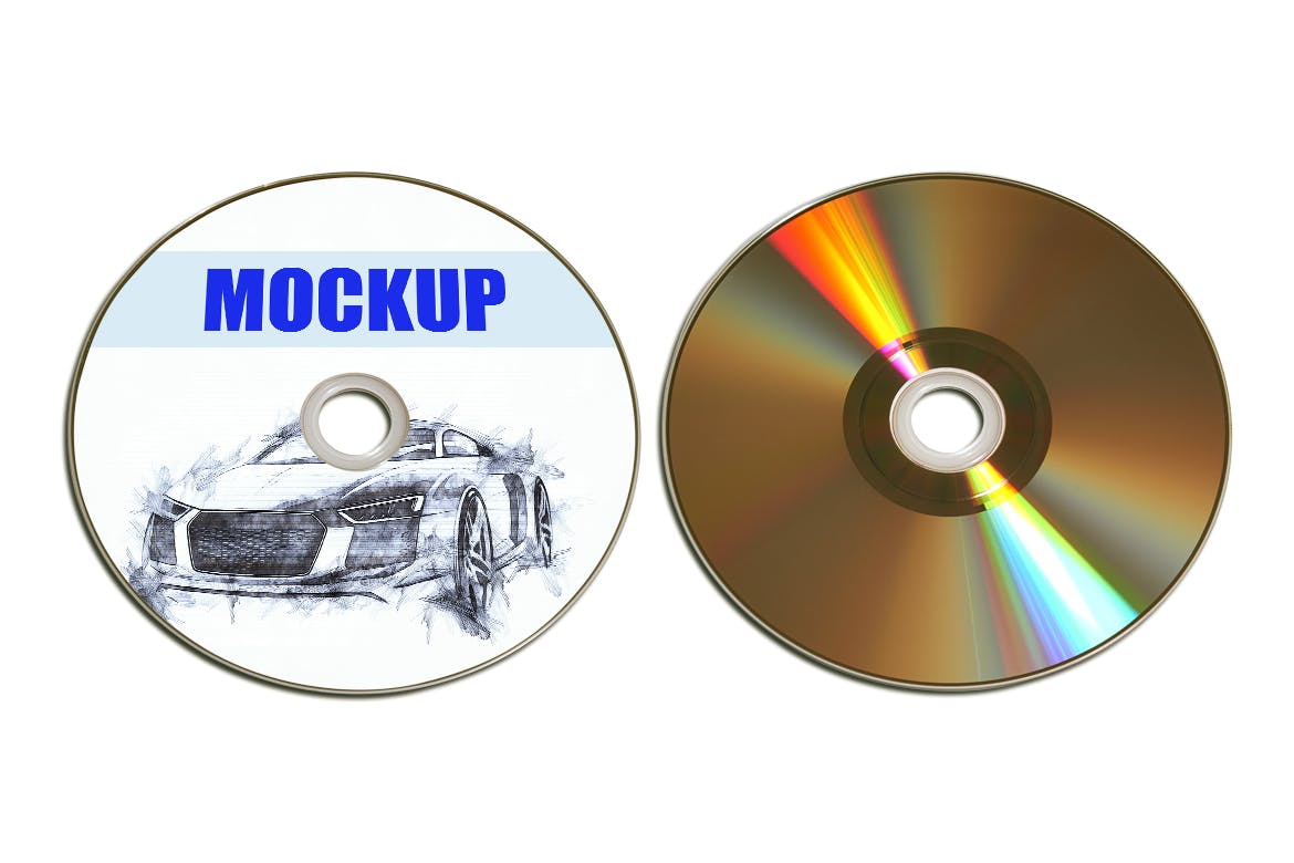 复古风格DVD/CD封面设计效果图样机 Recto_Verso- Dvd-Cd-Disc_mockup插图(1)