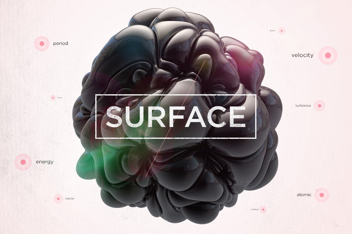 创意抽象纹理系列：12个独特纹理球体形状 Surface Volume 1插图