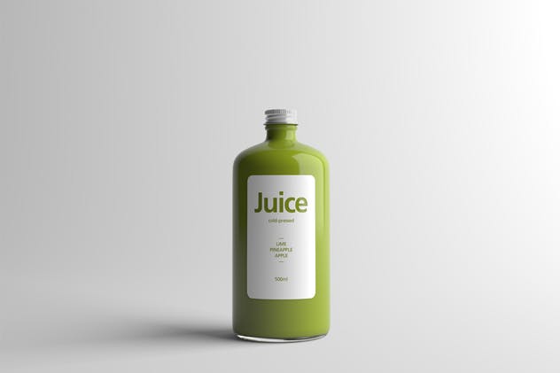 果汁玻璃瓶外观设计样机模板 Juice Bottle Packaging Mock-Up插图(9)