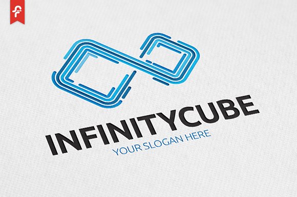 无限立方体图形Logo模板 Infinity Cube Logo插图(1)