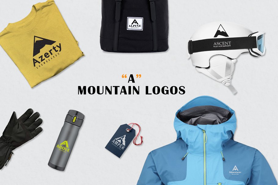 户外运动主题山脉图形Logo设计模板 The Mountain Mega Bundle插图(5)