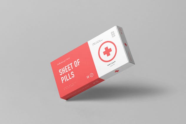 药物包装盒样机模板 Pills Box Mock-up插图(5)