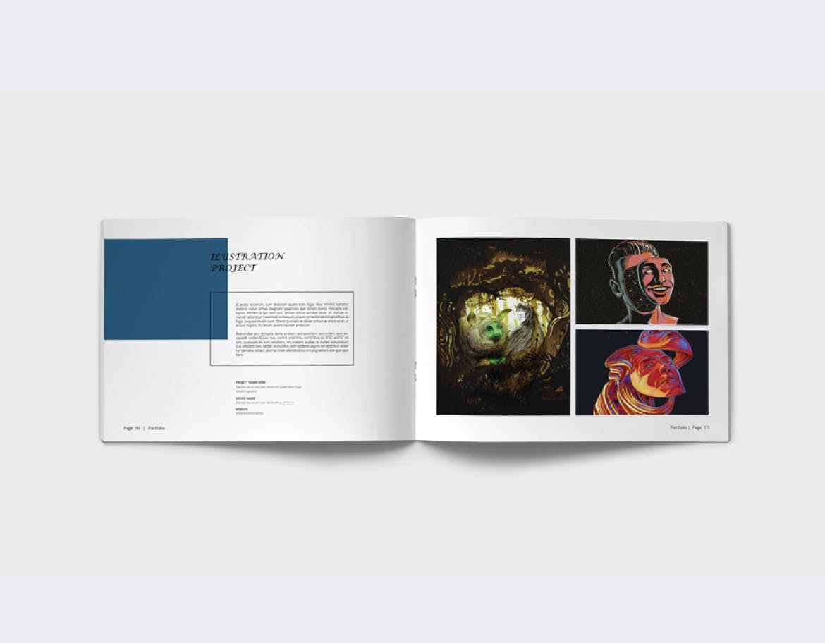 设计工作室/设计公司作品集画册设计模板 Graphic Design Portfolio插图(8)