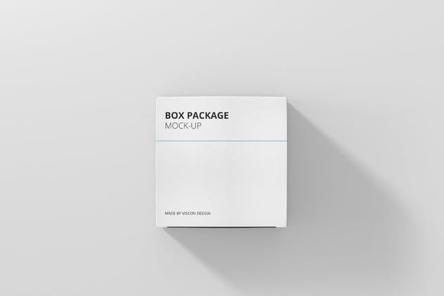 纸质包装盒外观设计样机模板 Package Box Mock-Up – Flat Square插图(8)