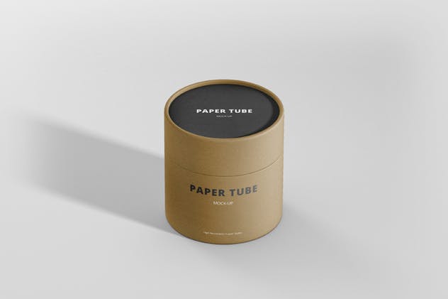 茶叶/咖啡小纸筒包装设计样机模板 Paper Tube Packaging Mock-Up – Small插图(7)