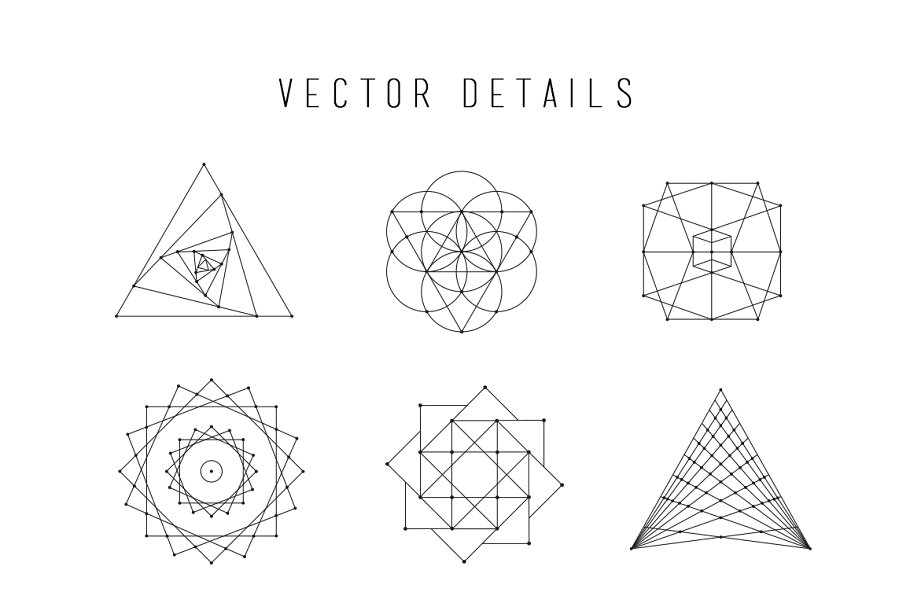 神圣几何矢量图形素材 Sacred Geometry Vector Pack Vol. 2插图(2)